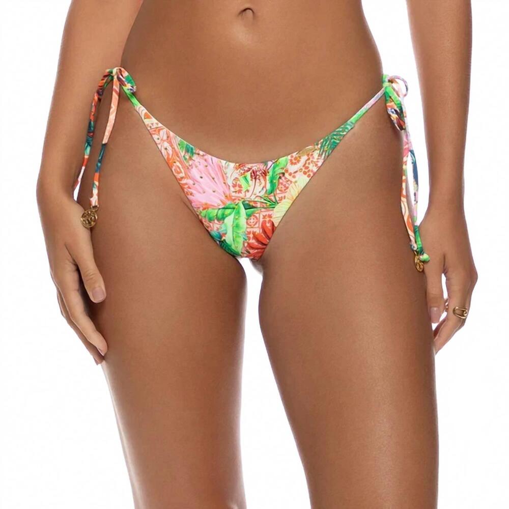 NEW LULI FAMA opulent eden crystallized seamless ruched back brazilian tie side
